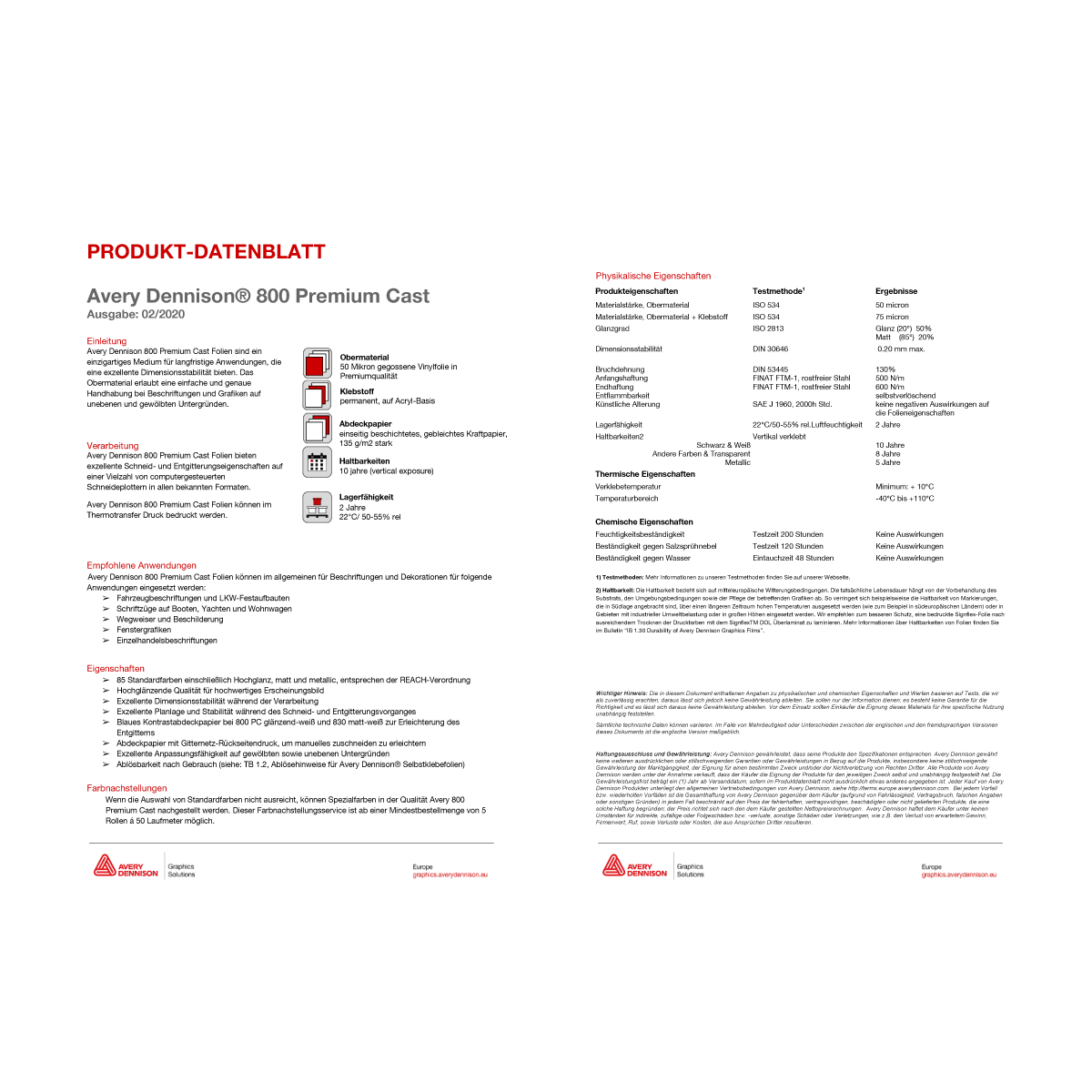 Farbkarte Plotfolien