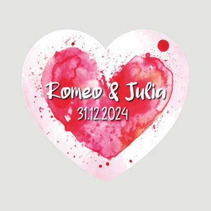 Sticker & Aufkleber für Hochzeiten, Valentinstag usw. selbst gestalten