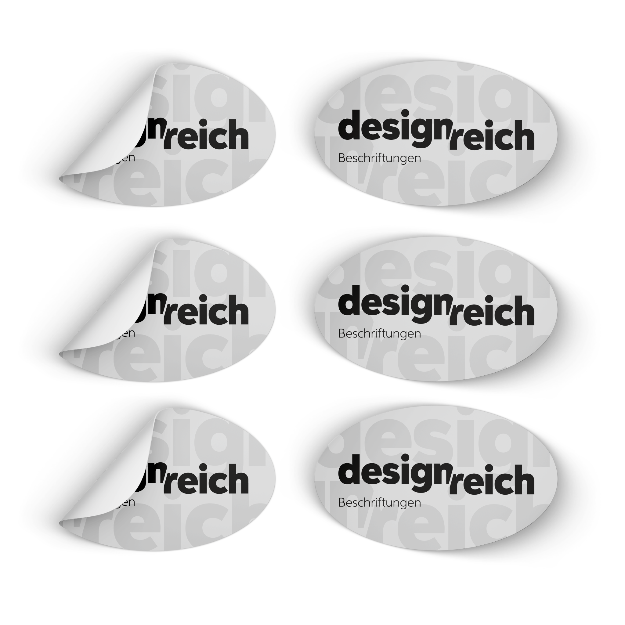 Aufkleber & Sticker oval