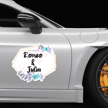 Hochzeitsaufkleber & Sticker für Autos, Fenster, Dekorationen, Geschenke usw.