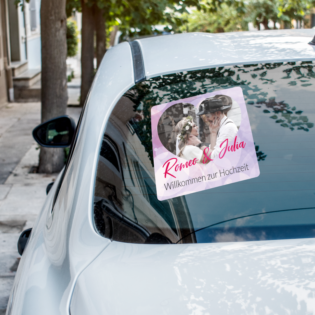 Hochzeitssticker rechteckig