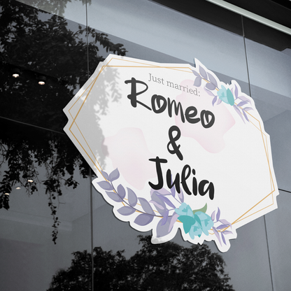 Hochzeitsaufkleber & Sticker für Autos, Fenster, Dekorationen, Geschenke usw.