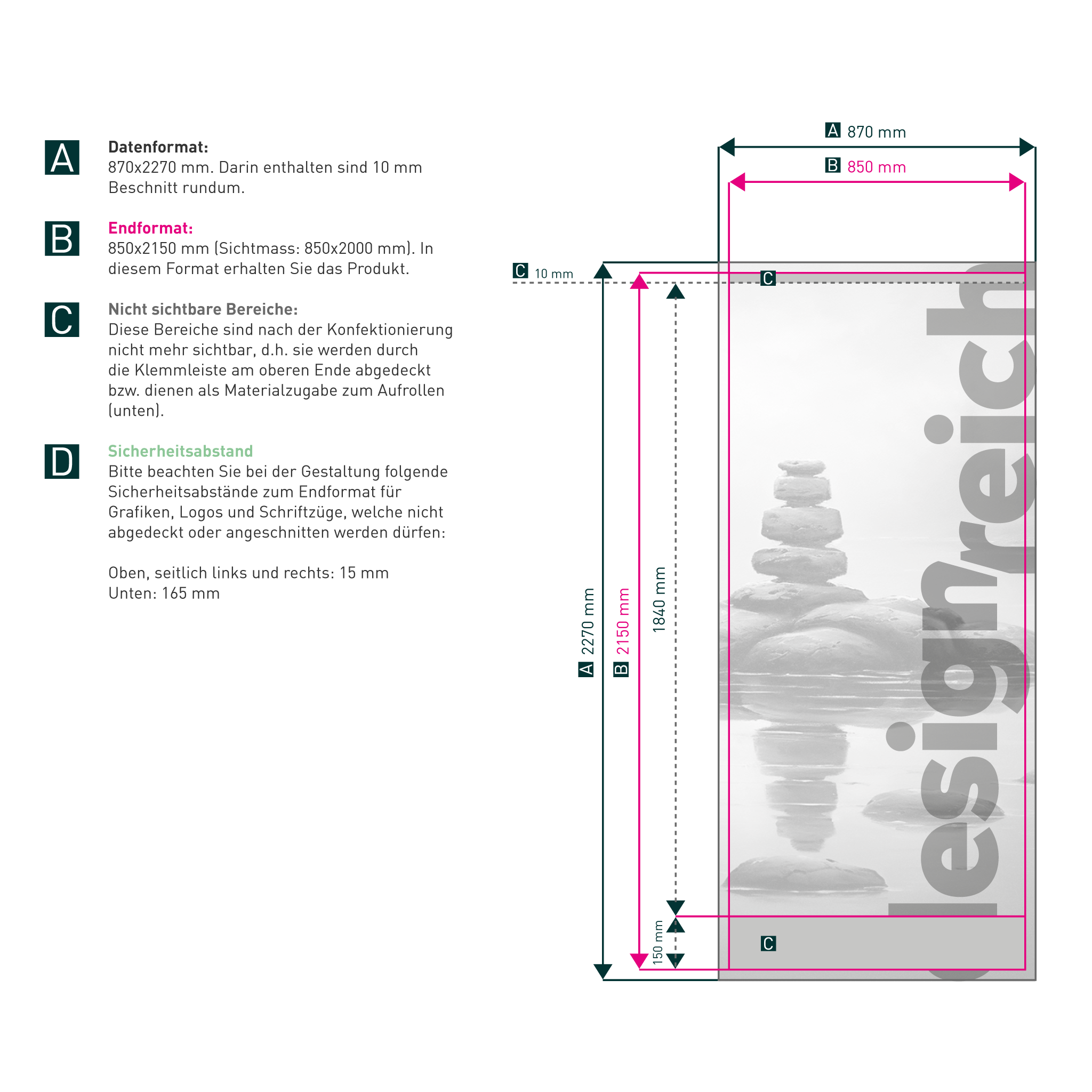 Roll-Ups einfach selbst gestalten im Designreich Druckshop.